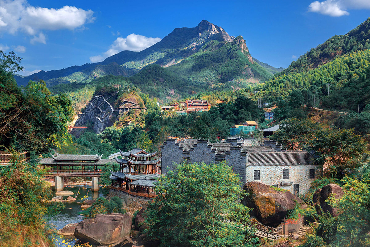 Panoramic view of Wangxian Valley
