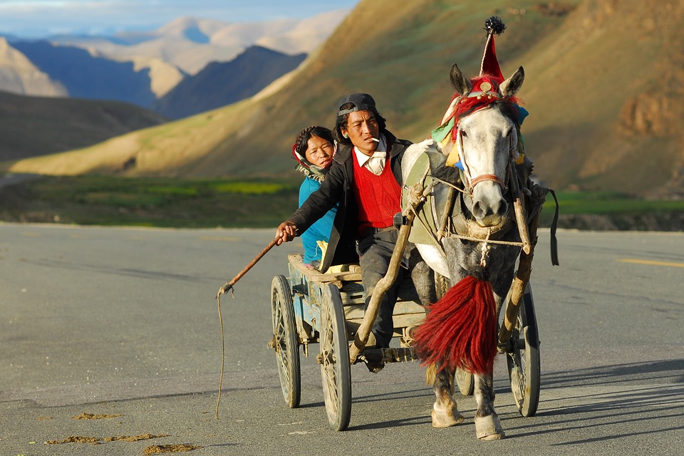 A local scene in Tibet