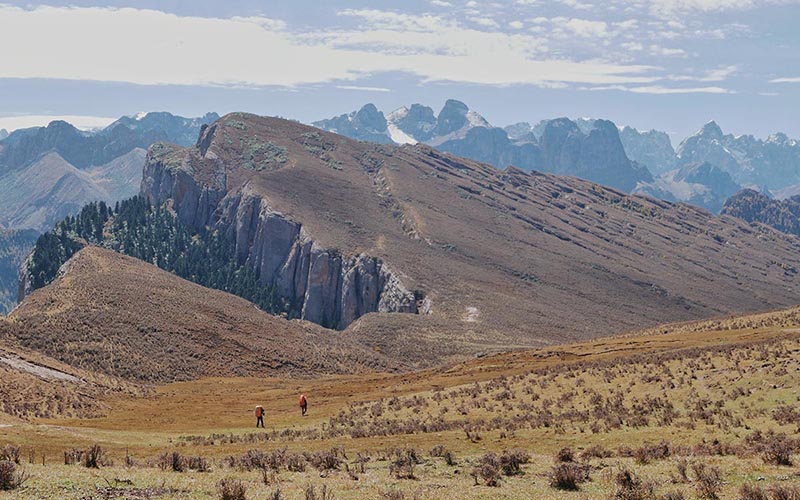 Zhagana mountain village landscape